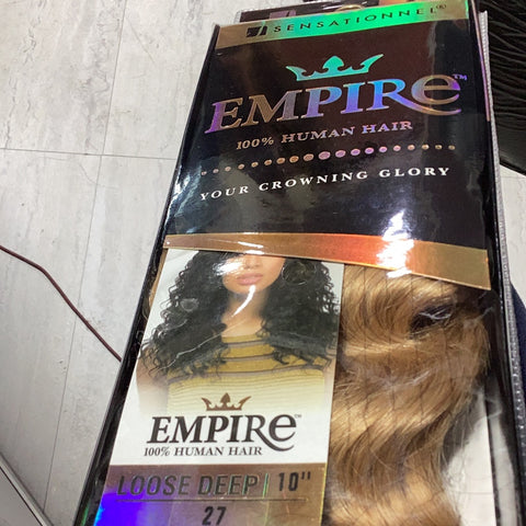 Empire 100% Human Hair 10in Loose Deep #27